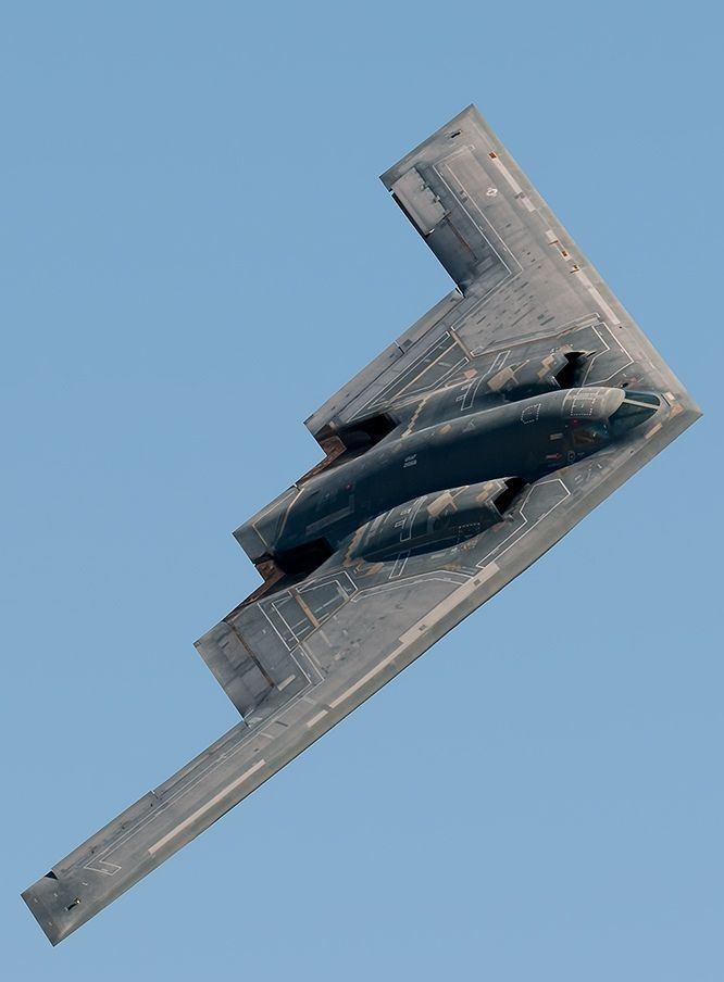 Stealth aircraft in flight